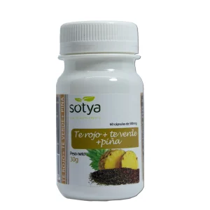 Sotya Te Verde. Te Rojo y Piña 500 Mg Caps 60u