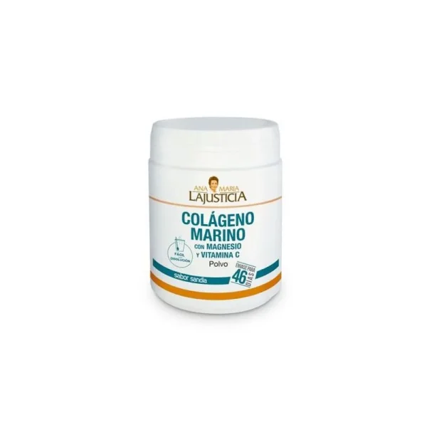 Colágeno Marino Con Magnesio y Vitamina C En Polvo 350g Sabor Sandía Ana María Lajusticia