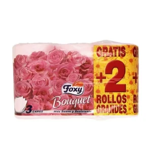 Foxy Bouquet Color Papel Higiénico 3 Capsas 4+2 Rollos