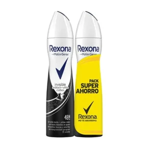Rexona Desodorante Motion Sense Invisible On BlackandWhite Clothes Spray 2x200ml