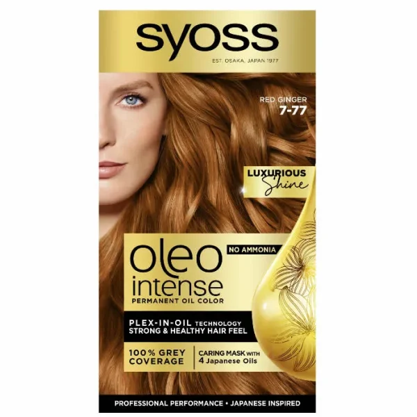 Syoss Oleo Intense Tinte Permanente 7-77 Cobrizo Vibrante