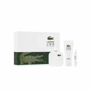 Lacoste L,12,12 Blanc Men Eau De Toilette Spray 100ml Set 3 Piezas