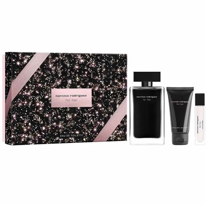 Narciso Rodriguez For Her Eau De Toilette Spray 100ml Set 3 Piezas