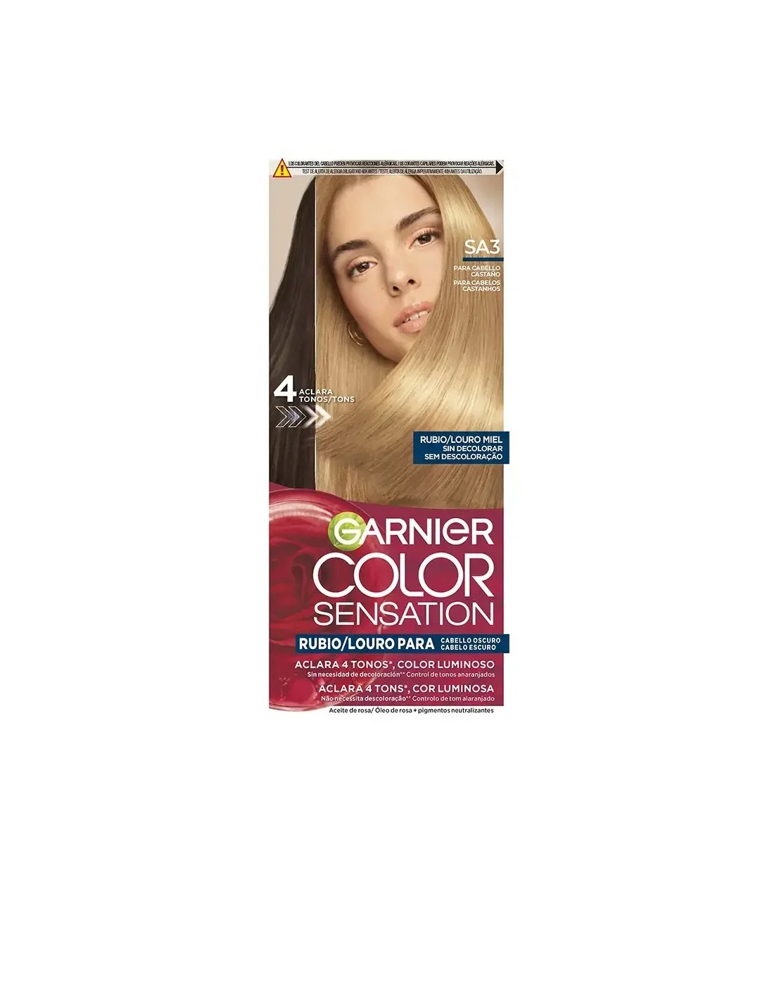 Garnier Color Sensation Tinte Rubio Luminoso Sin Decoloración Para Cabello Oscuro Louro Miel 5 U