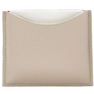 La Bouche Rouge Beige Leather Compact Case