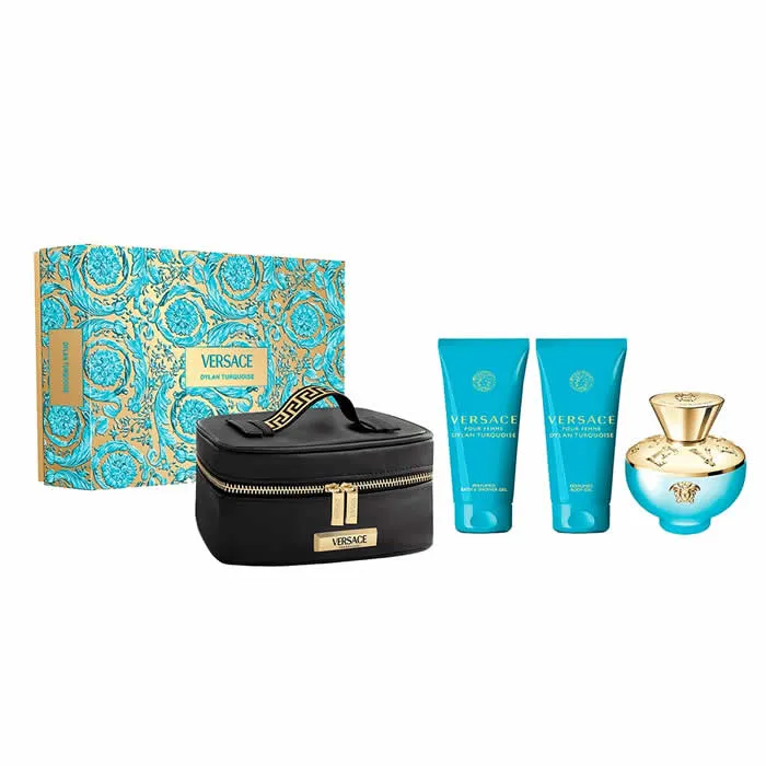 Versace Dylan Torquoise Eau De Toilette Spray 100ml Set 4 Piezas