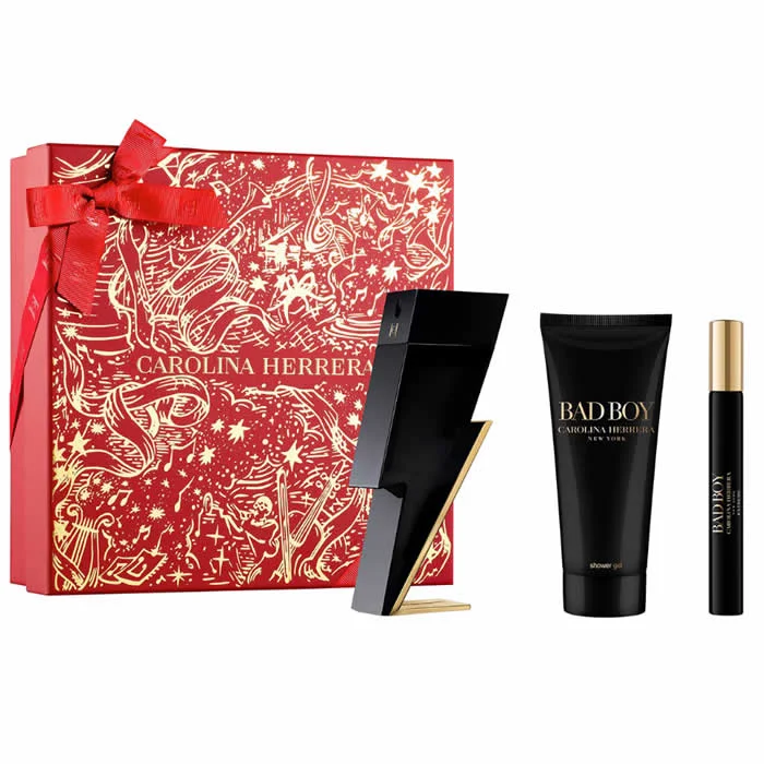 Carolina Herrera Bad Boy Eau De Toilette Spray 100ml Set 3 Piezas