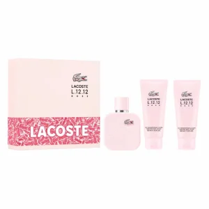 Lacoste L,12,12 Rose Eau De Parfum Spray 100ml Set 3 Piezas
