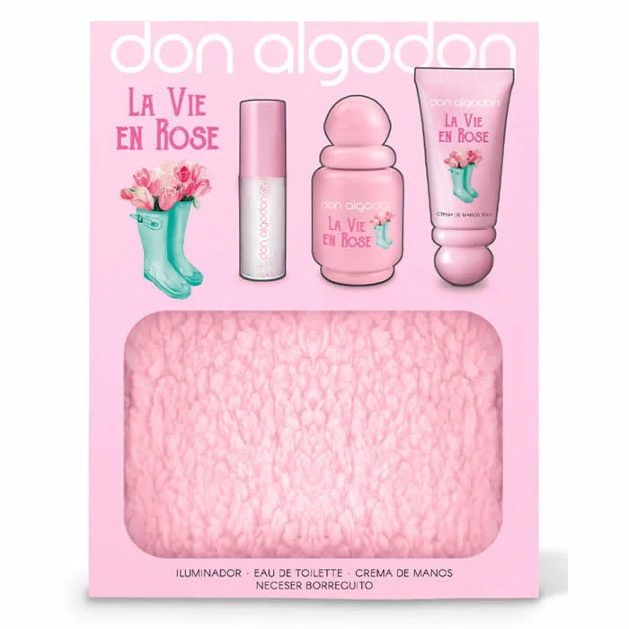 Don Algodon La Vie En Rose Eau De Toilette Spray 30ml Set 4 Piezas