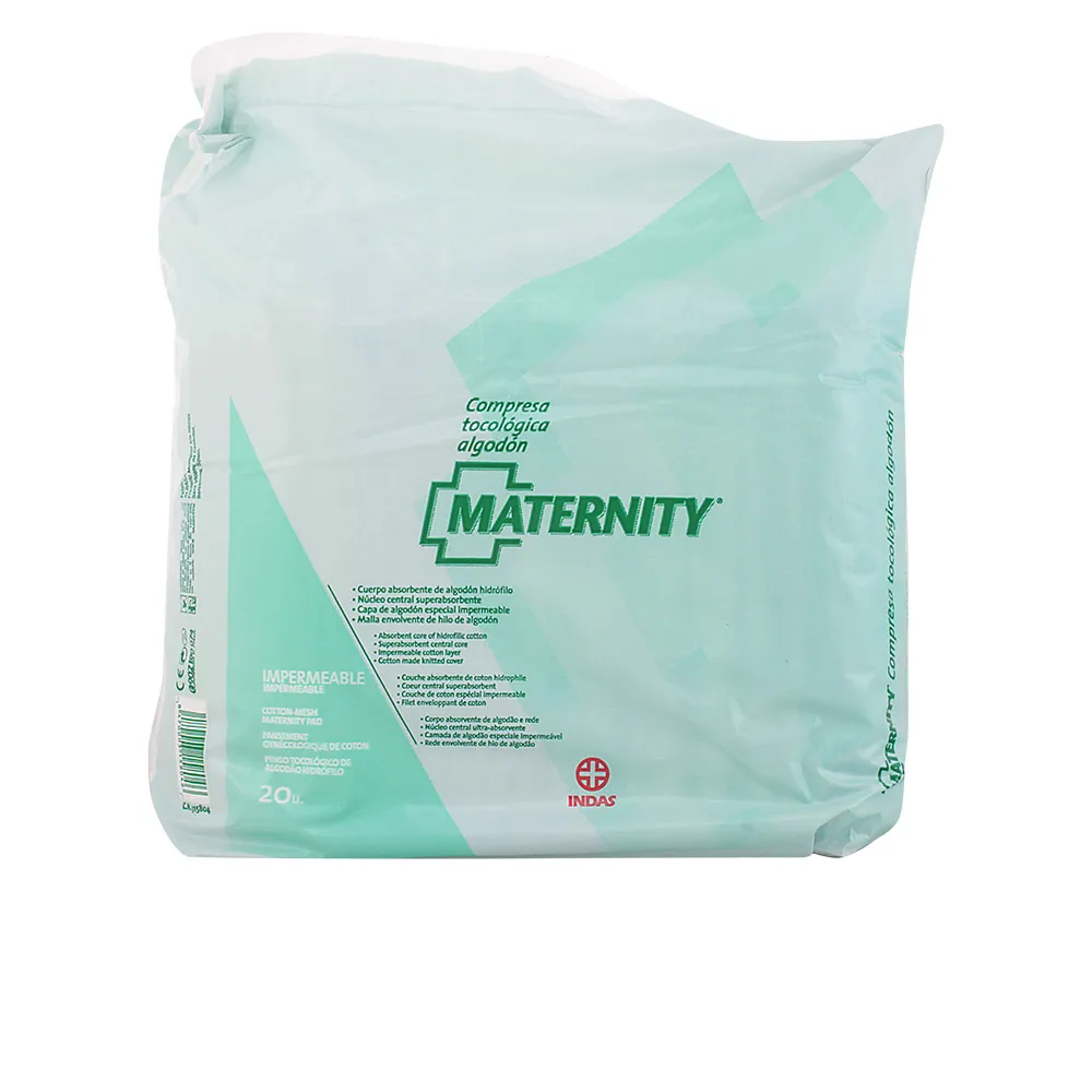 Indasec Compresa Tocológica Algodón Maternity 20 Unidades 1 Indasec Compresa Tocológica Algodón Maternity 20 Unidades