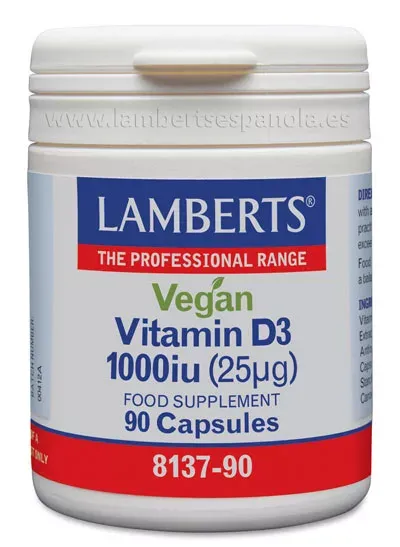 Lamberts Vegan Vitamina D3 1000 Ui 90 Caps 1 Lamberts Vegan Vitamina D3 1000 Ui 90 Caps