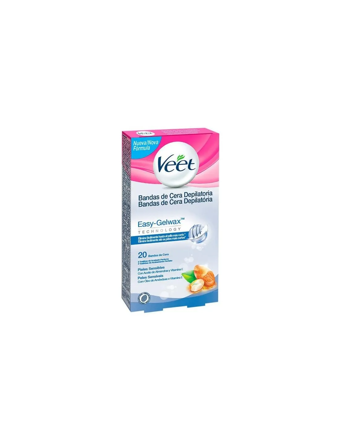 Veet Bandas De Cera Depilatorias Corporales Pure Piel Sensible 20 1 Veet Bandas De Cera Depilatorias Corporales Pure Piel Sensible 20